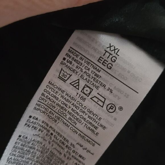 Old Navy Leopard Pattern Button Up Shirt Long Sleeve Collared Black Size XXL - Picture 6 of 7